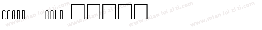 CABND BOLD字体转换